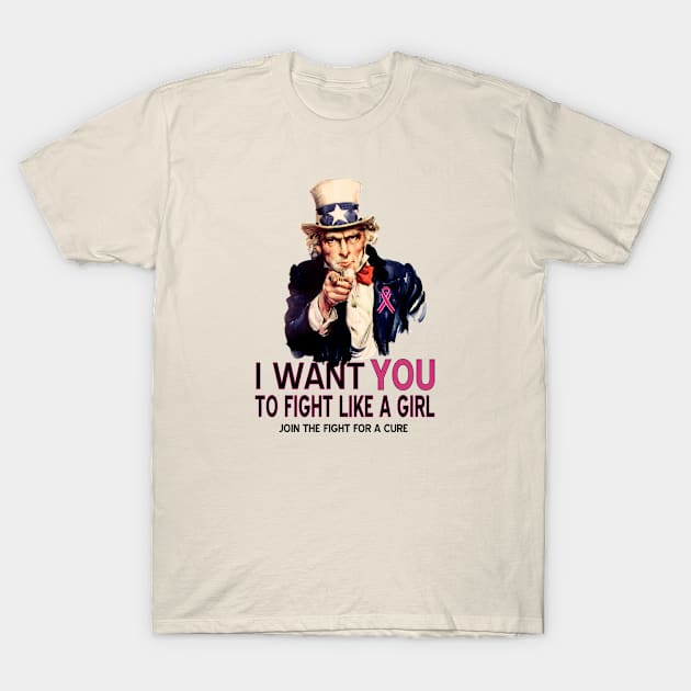 Uncle Sam Wants You to Fight Like a Girl T-Shirt by ThirdVariant